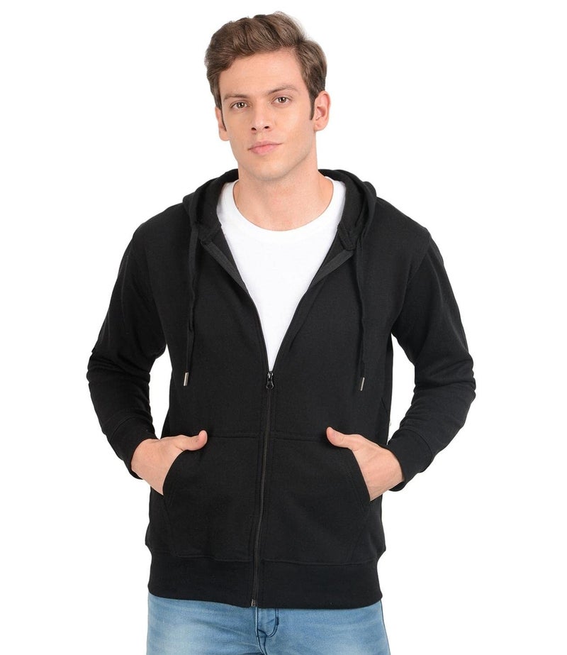 Scott International Men'S Cotton, Cotton Blend Hooded Regular Sweatshirt (Sshz8-L_Black_L) - Image 1