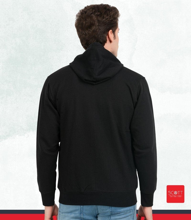 Scott International Men'S Cotton, Cotton Blend Hooded Regular Sweatshirt (Sshz8-L_Black_L) - Image 2