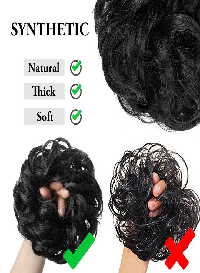 AIG Messy Bun Hair Extension for Women & Girls – Natural Black Hair Scrunchie Bun, Volumizing Curly Updo, Easy Clip-In Synthetic Hairpiece, Quick & Stylish Bun (Pack of 1) - Image 5