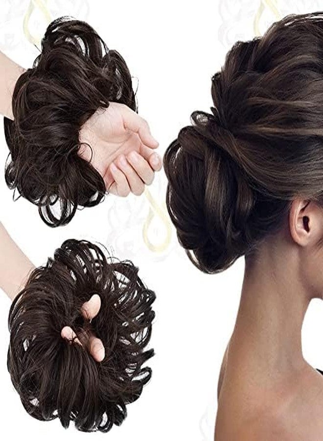AIG Messy Bun Hair Extension for Women & Girls – Natural Black Hair Scrunchie Bun, Volumizing Curly Updo, Easy Clip-In Synthetic Hairpiece, Quick & Stylish Bun (Pack of 1) - Image 3