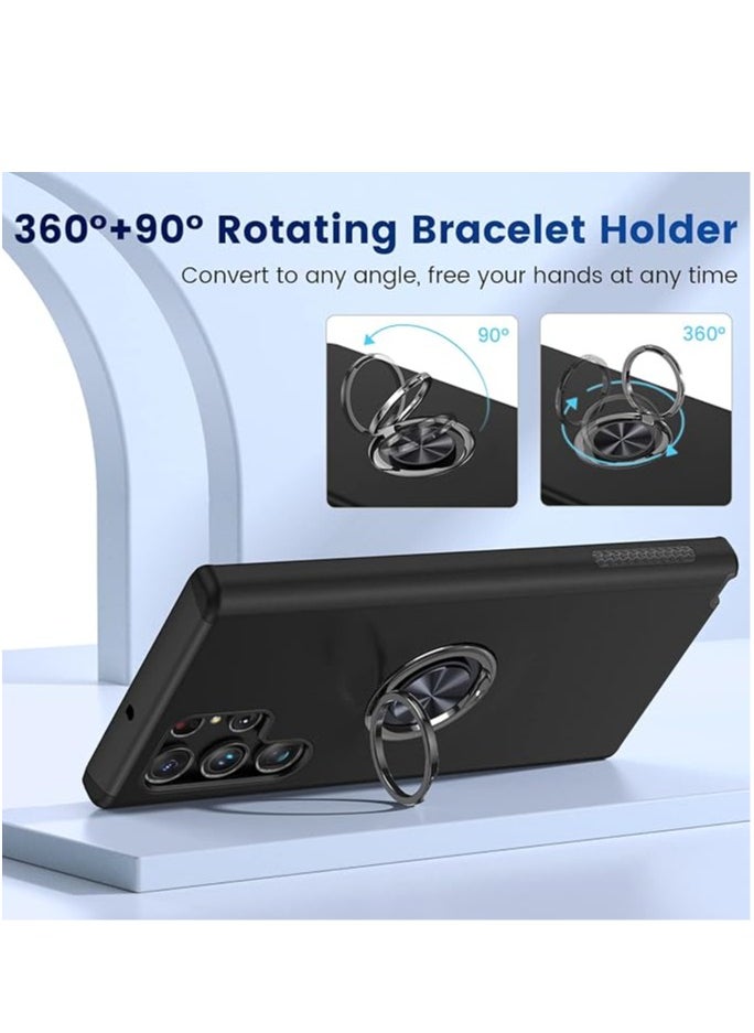 General - The case is compatible with the Galaxy S22 Ultra Protective Case Ring, the Case with 360° Magnetic Swivel Stand, the TPU Flexible Frame, the Hard PC Back, and Scratch Resistant Shock Absorption - Image 1