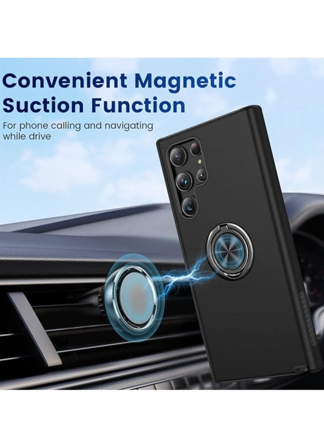 General - The case is compatible with the Galaxy S22 Ultra Protective Case Ring, the Case with 360° Magnetic Swivel Stand, the TPU Flexible Frame, the Hard PC Back, and Scratch Resistant Shock Absorption - Image 1