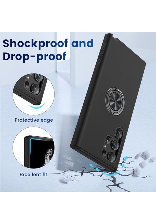 General - The case is compatible with the Galaxy S22 Ultra Protective Case Ring, the Case with 360° Magnetic Swivel Stand, the TPU Flexible Frame, the Hard PC Back, and Scratch Resistant Shock Absorption - Image 1