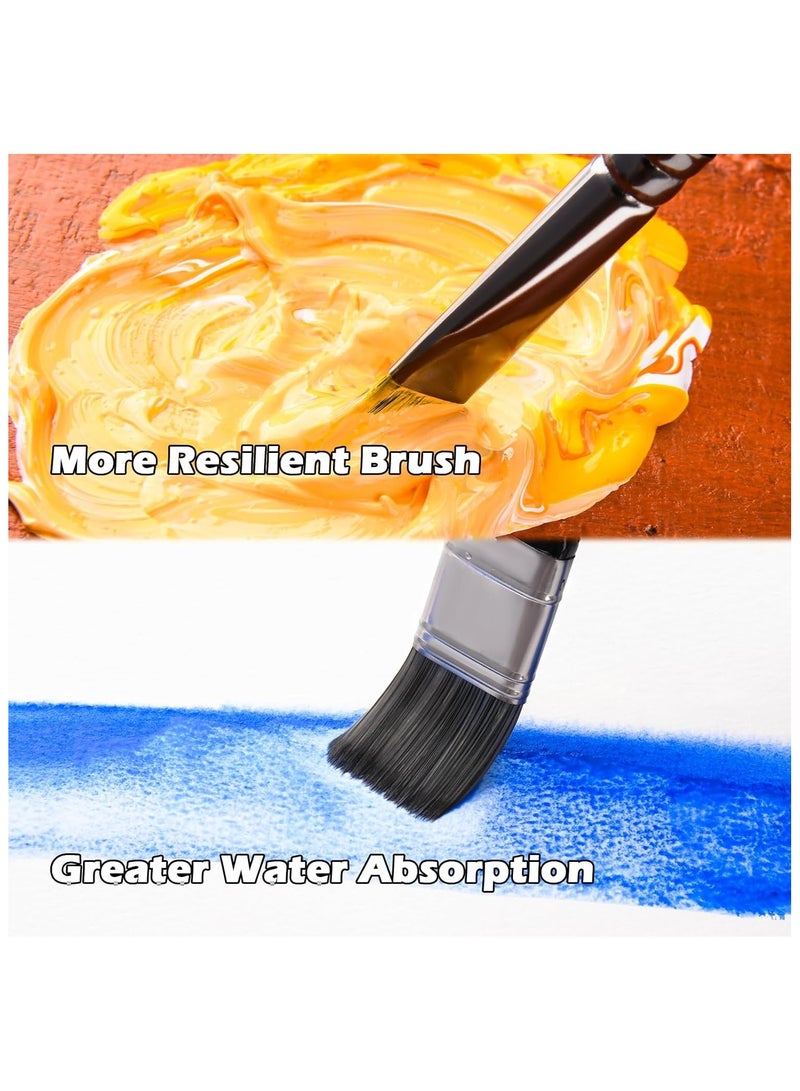 Acrylic Oil Paint Brush Set, 24 Pcs Artist Professional Paint Brushes with Palette Knife and Cloth Roll Case, Paint Brushes Set for Oil, Acrylic, Watercolor, Gouache and Detail Paintings - Image 5