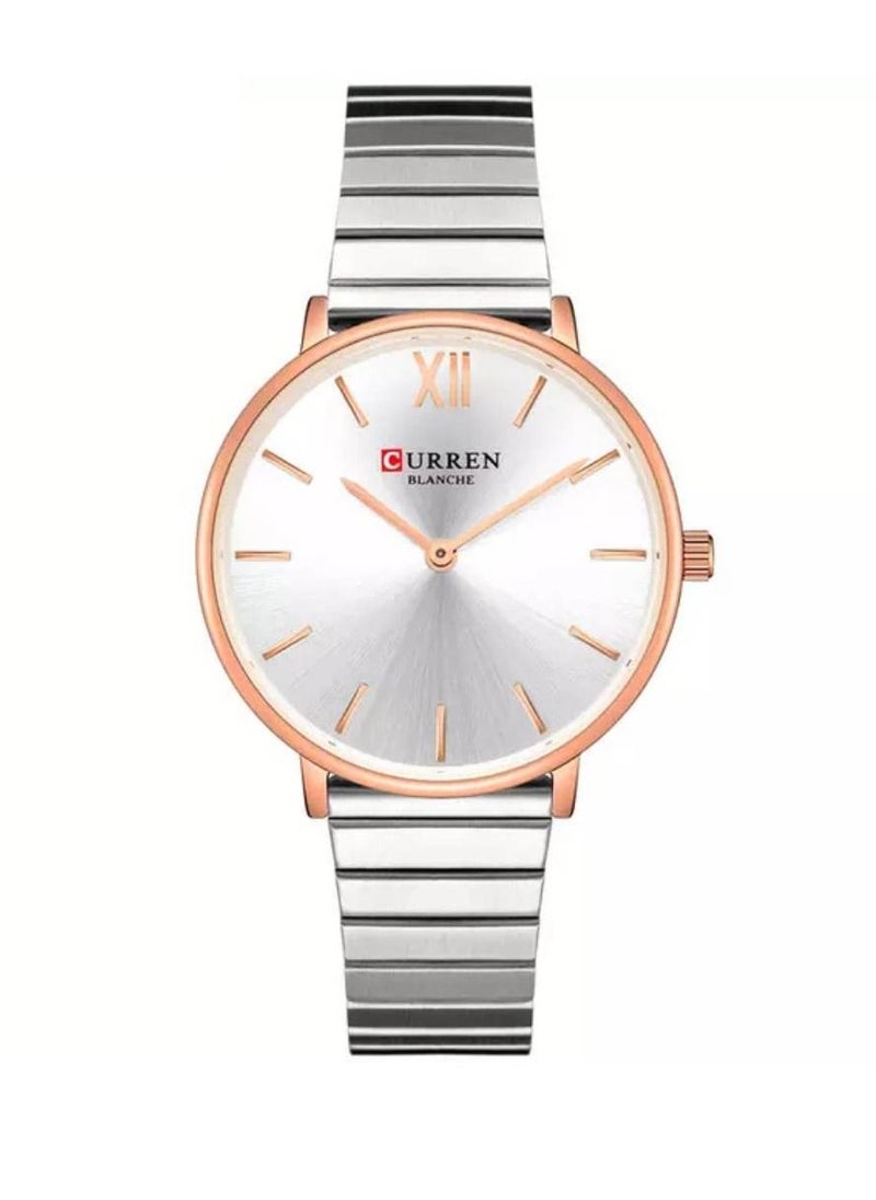CURREN - 9040 Brand Luxury Waterproof Women's Watch with Quartz Ladies Wrist Watch Silver - Image 1