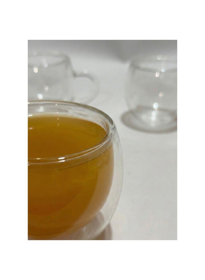 CASA HOME CasaHome Premium Double-Walled Glass Cup Set with Handles (3 Pieces) – Luxury Thermal Insulated Design for Hot & Cold Drinks – Crystal Clear Modern Elegance - Image 4