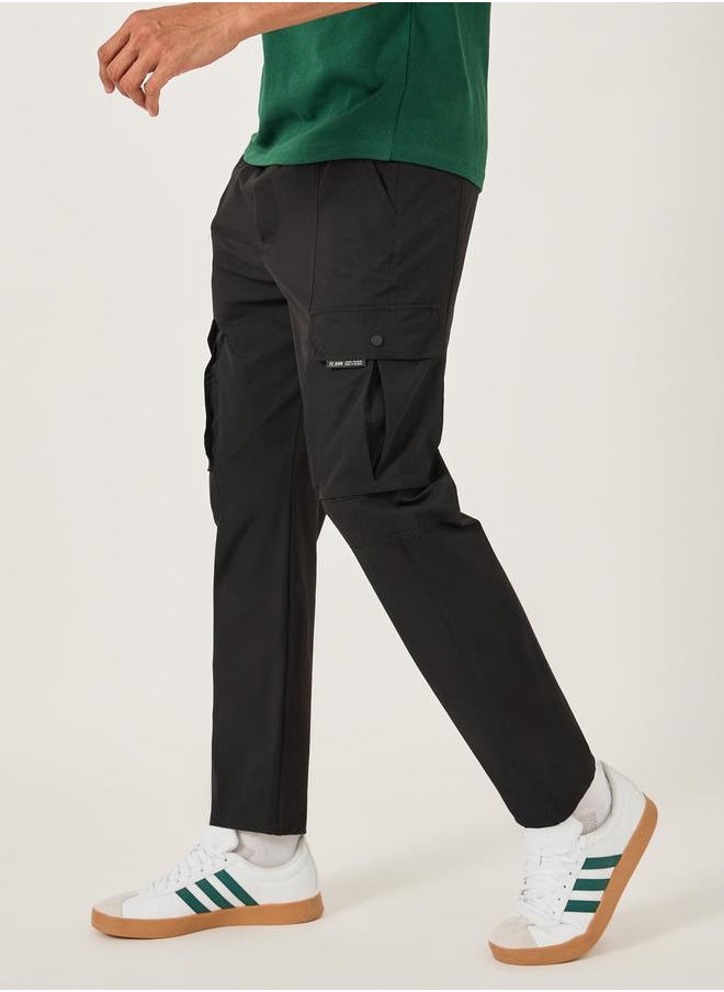 Fort Collins Mid Rise Straight Fit Track Pant with Drawstring by Styli  - Image 1