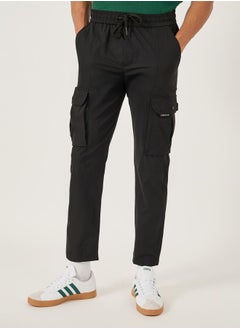 Fort Collins Mid Rise Straight Fit Track Pant with Drawstring by Styli  - Image 3