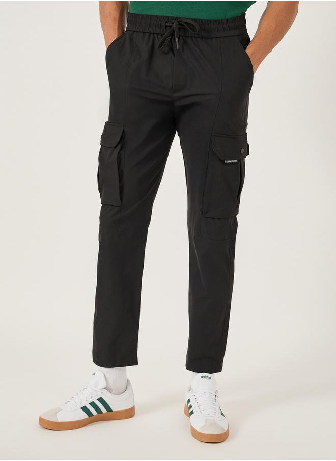 Fort Collins Mid Rise Straight Fit Track Pant with Drawstring by Styli  - Image 3