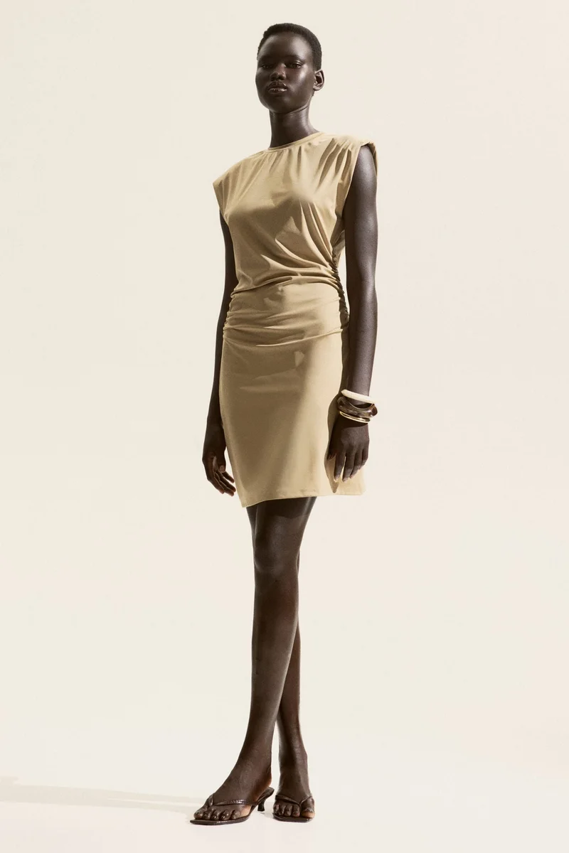 H&M Shoulder-pad interlock dress