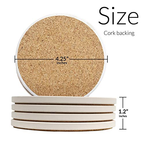 CoasterStone Hydrangeas Absorbent Coasters, 4-1/4-Inch, Set of 4 - Image 3
