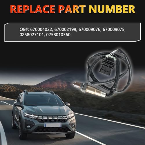 INGKAN 670009076 670009075 Up Downstream O2 Oxygen Sensor 4Pcs Fits for Maserati Ghibli Levante Quattroporte 2013 2014 2015 2016 2017 2018 2019 2020 3.0 3.8 4.7L OE 670002199 670004022 - Image 3