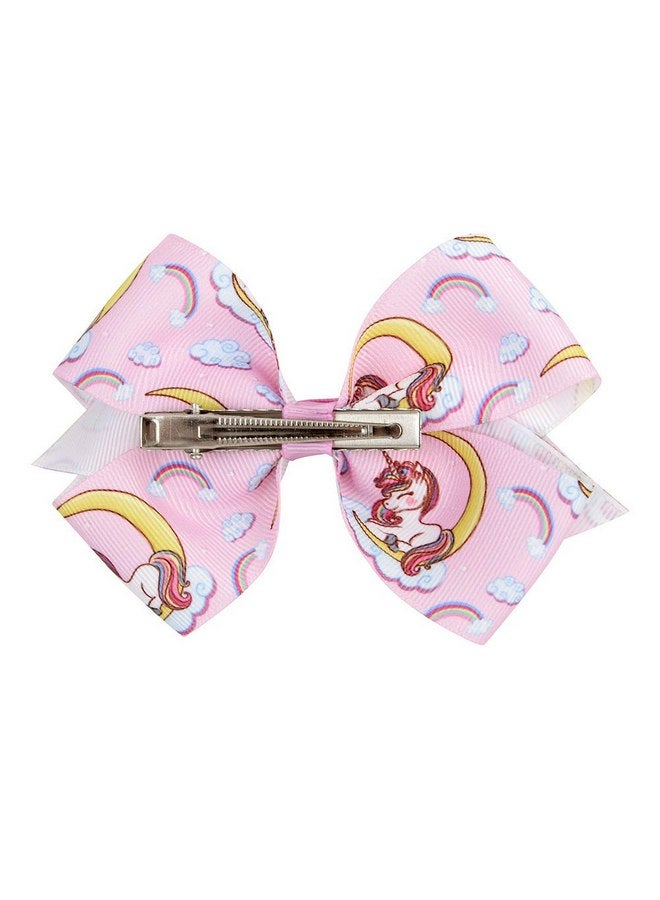 جي سي إسمارتك [6 عبوات/مجموعة] مشابك شعر لامعة بألوان قوس قزح وحورية البحر مقاس 4.7 بوصة مع شريط من الحرير الخشن وإكسسوارات على شكل تمساح (طراز 5) - Image 4