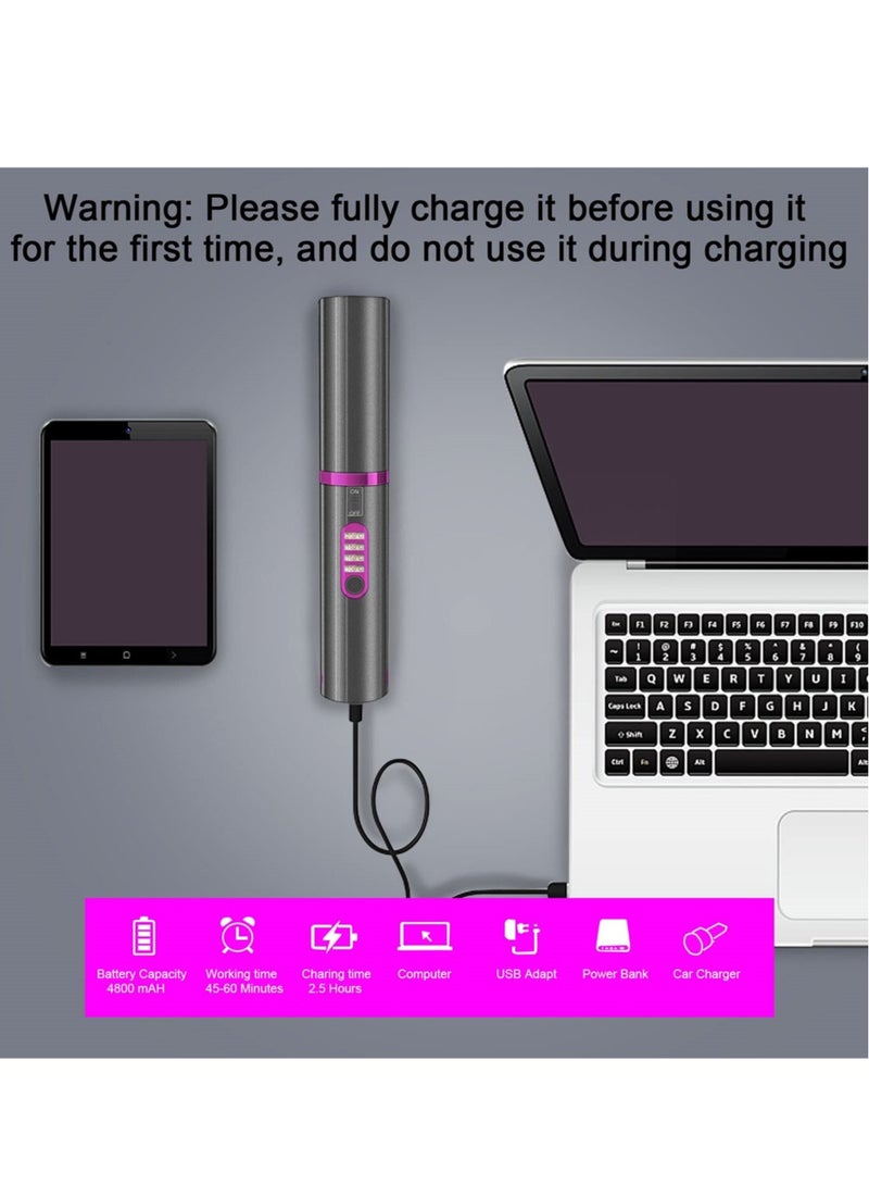 SOLARAE Hair Straightener Curler Portable Travel Hair Iron Ceramic 8 Inch, Anti-Scald 3-Level Adjustable Temperature Hair Straightening Iron with 110-220V, Heats Up Fast - Image 5