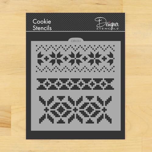 Designer Stencils Fair Isle Pattern Cookie and Craft Stencil by Designer Stencils - Image 1