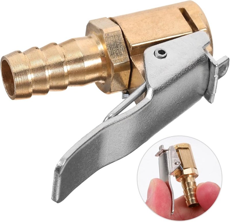 Golden Car Tire Inflator Compressor with Hose Inflation Clip Nozzle Chuck - Image 5