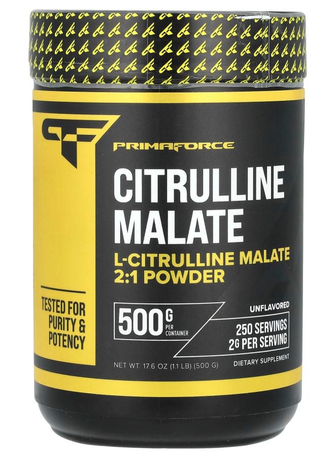 Primaforce سيترولين ماليت بدون نكهة 1.1 رطل (500 جرام)