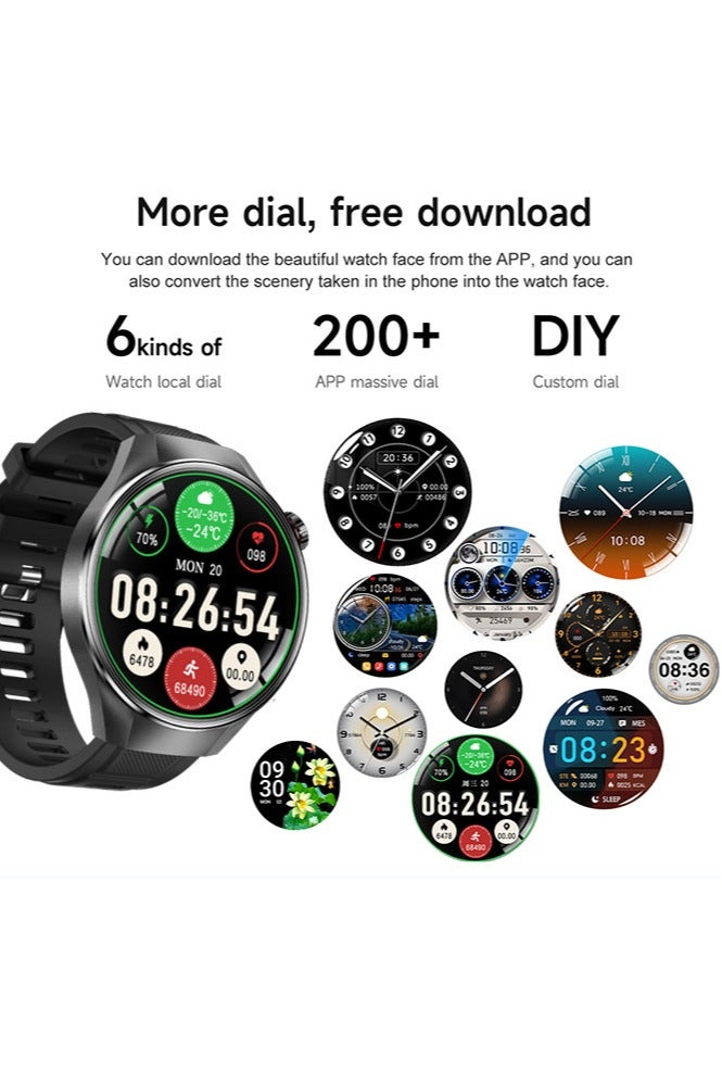 رولستيمي ساعة ذكية للرجال 1.75 " أمولد ، مكالمات بلوتوث ، مراقب النوم ، جهاز تعقب للياقة البدنية ، آي بي 67 ساعة ذكية مضادة للماء للرجال ، متوافقة مع أندرويد / يوس ، مساعد صوتي - Image 2