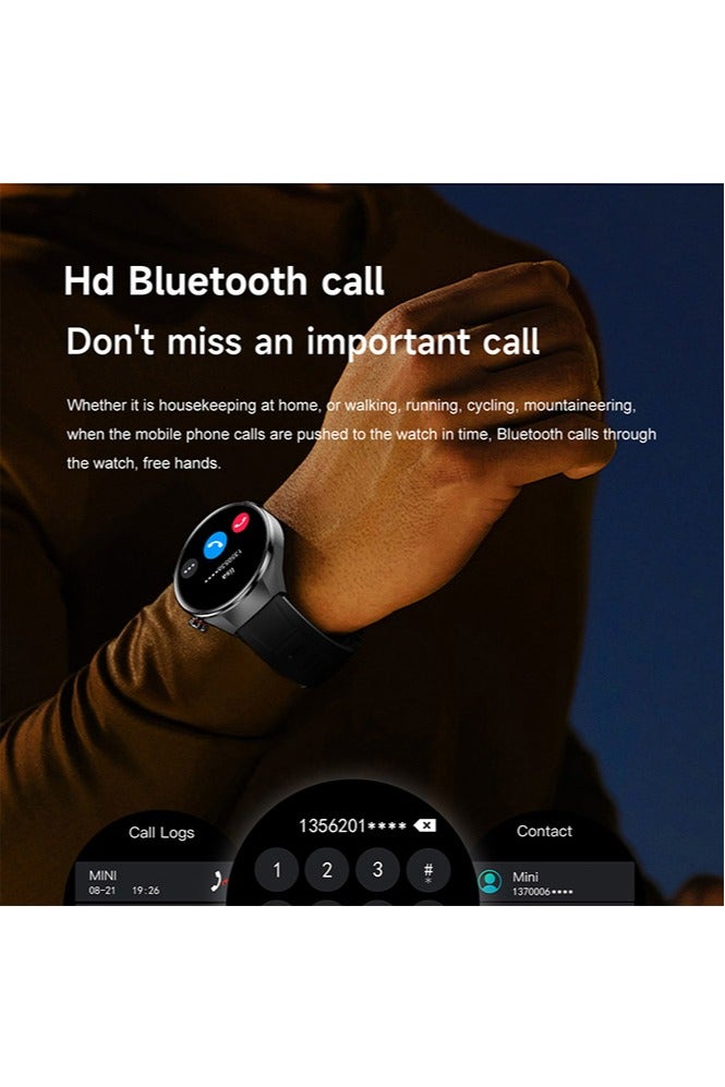رولستيمي ساعة ذكية للرجال 1.75 " أمولد ، مكالمات بلوتوث ، مراقب النوم ، جهاز تعقب للياقة البدنية ، آي بي 67 ساعة ذكية مضادة للماء للرجال ، متوافقة مع أندرويد / يوس ، مساعد صوتي - Image 4