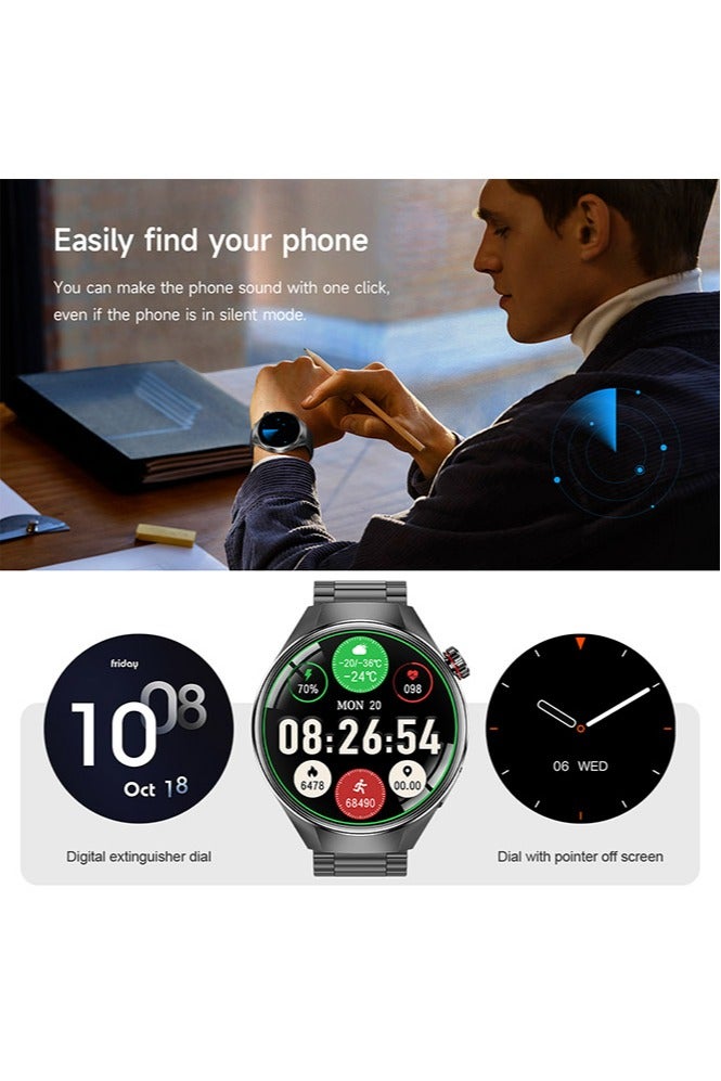 رولستيمي ساعة ذكية للرجال 1.75 " أمولد ، مكالمات بلوتوث ، مراقب النوم ، جهاز تعقب للياقة البدنية ، آي بي 67 ساعة ذكية مضادة للماء للرجال ، متوافقة مع أندرويد / يوس ، مساعد صوتي - Image 5