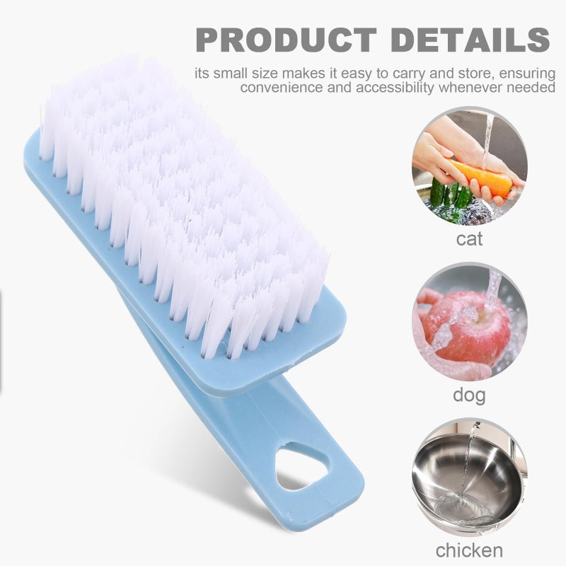 Multi Function Bent Handle Kitchen Brush For Juicer Appliance Sink Bathtub Cleaning Blue - Image 4