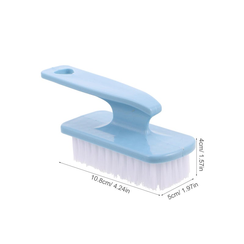 Multi Function Bent Handle Kitchen Brush For Juicer Appliance Sink Bathtub Cleaning Blue - Image 3