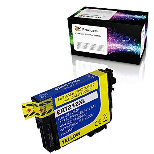 OCProducts Remanufactured Ink Cartridge Replacement for Epson 212 212XL for XP-4100 XP-4105 WF-2830 WF-2850 (Yellow) - Image 4