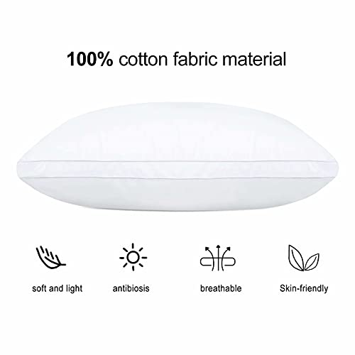 JICUSE Bed Pillows for Sleeping 1 Pack,Queen Size,Luxury Hotel Collection Pillow,Soft Fluffy and Great Support Down Alternative Filling,Gusseted Pillow for Side and Back Sleepers(20x30) - Image 4