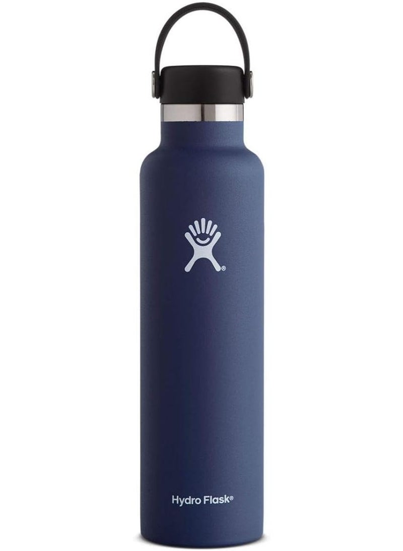 هايدرو فلاسك زجاجة ماء من هايدرو فلاسـك ستانلس ستيل سعة 709 مل (24 أونصة) – معزولة تفريغيًا بغطاء محكم خالية من BPA بطلاء بودرة متين