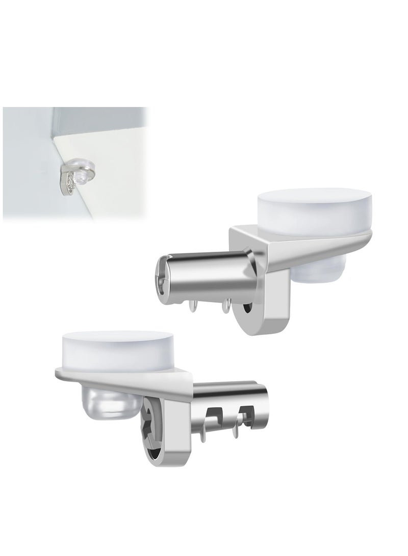 SYOSI 30 Pack Shelf Pegs Pins with Silicone Suction Cups 1/5 Inch 5mm Metal Pins Premium Zinc Alloy Material Unique Design Easy to Install  for Adjustable Wood and Glass Shelving Hold Nickel - Image 1