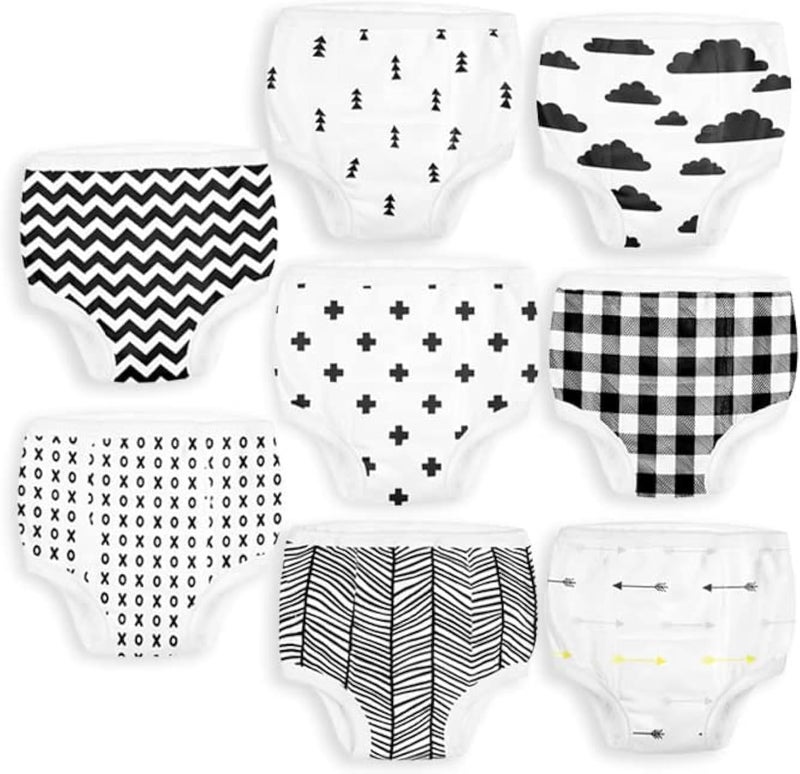 BaeBae Goods Potty Training Underwear for Boys  Girls 8 Piece Absorbent Cotton Baby Toddler Training Pants 12M 2T 3T 4T 5T - Image 1