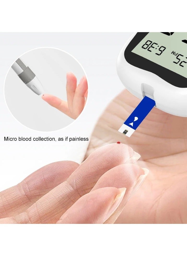 Safe Exrctive CE Simple Blood Glucose Monitoring System With 50 Test Strips And Lancets