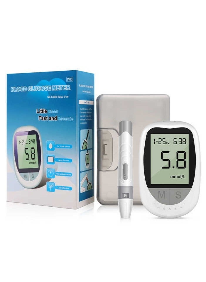 Safe Exrctive CE Simple Blood Glucose Monitoring System With 50 Test Strips And Lancets