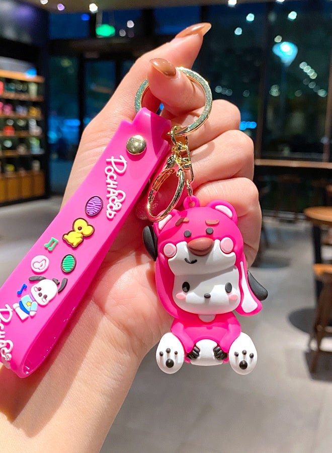 426 Rose Red Soft Rubber Keychain Doll Bag Pendant - Image 1