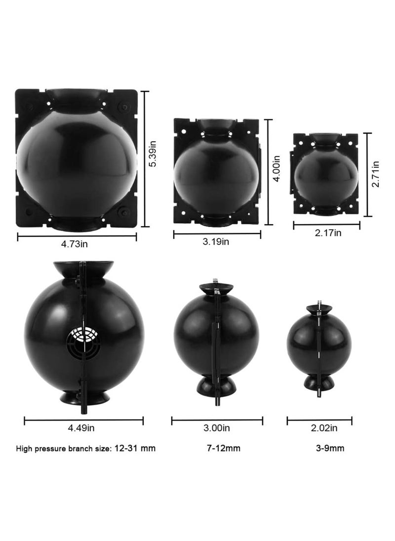 SYOSI - Plant Rooting Device, Plant Rooting Ball, Damage Free Grafting Box Plant Rooting Grow Box Plant Root Growth Grafting Ball Device for Plant Propagation Air-Layering Pod (Black) 9 Pieces - Image 1
