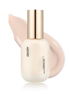 Liquid Foundation Full Coverage Foundation, Light Long-lasting Matte Finish Face Foundation Makeup, BB Cream Foundation Base Primer for All Skin Types (Fair Ivory)