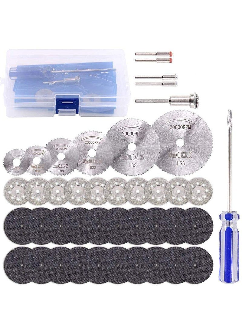 DIY Crafts DIY Crafts CTDIYHI43145 Diamond Cutting Wheel18 Shank Diamond Cutting Wheel and HSS Saw Blades Resin Cut Off DiscScrewsdriveMandrel for  - Image 1
