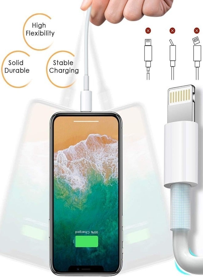 Flyview 4 Pack iPhone Charger Cables Apple Original 1/2M, Apple MFi Certified Apple Charging Cables,Apple Lightning to USB Cord Fast Charging for iPhone 14 13 12/11/11Pro/11Max/ X/XS/XR/XS Max/8/7  - Image 4