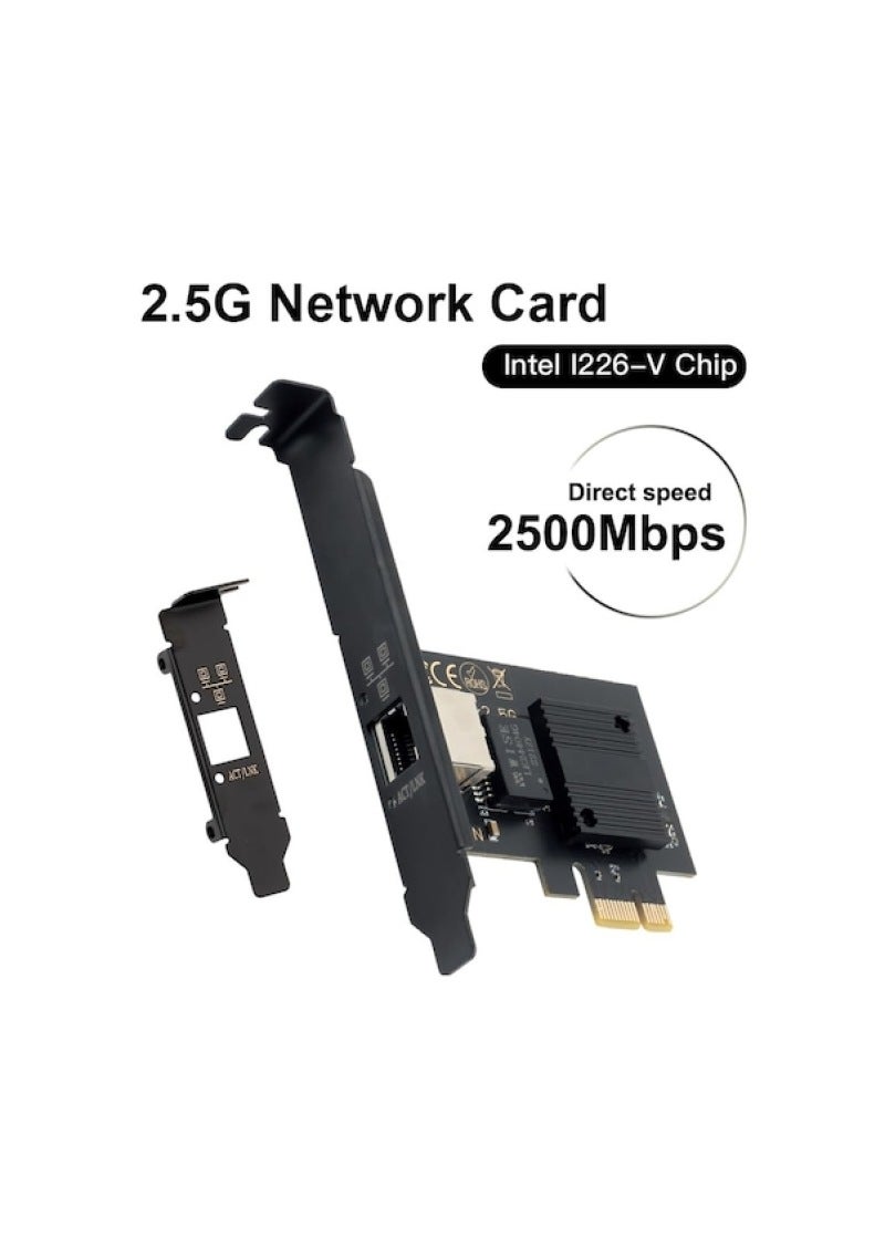 2.5G PCIe Network Card: Powered By I226-V Chip For Reliable 2.5Gbps Wired Connectivity - Desktop PCIe Socket Ensures Easy Installation And Stable Performance, Single Port Design For E-sports And High- - Image 2