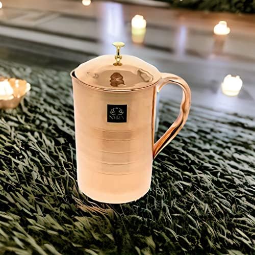 Nyra® Pure Copper Tamba Water Jug Pitcher 1.8 Liter Storage Water, Home, Kitchen, Office, Gifts, Benefits for Health - Image 2