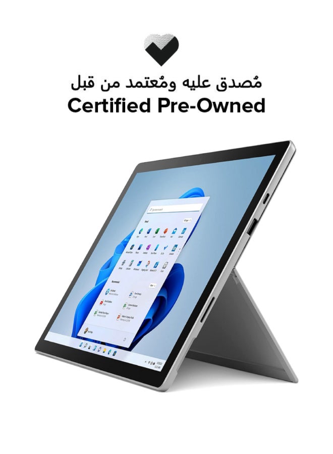 Microsoft Certified Pre Owned - Surface Pro 7+ Laptop With 12.3-Inch WUXGA Display,Intel Core i5-1135G7 Processor/Quad Core/11th Gen/8GB RAM/1TB SSD/Windows 11 English silver - Image 1