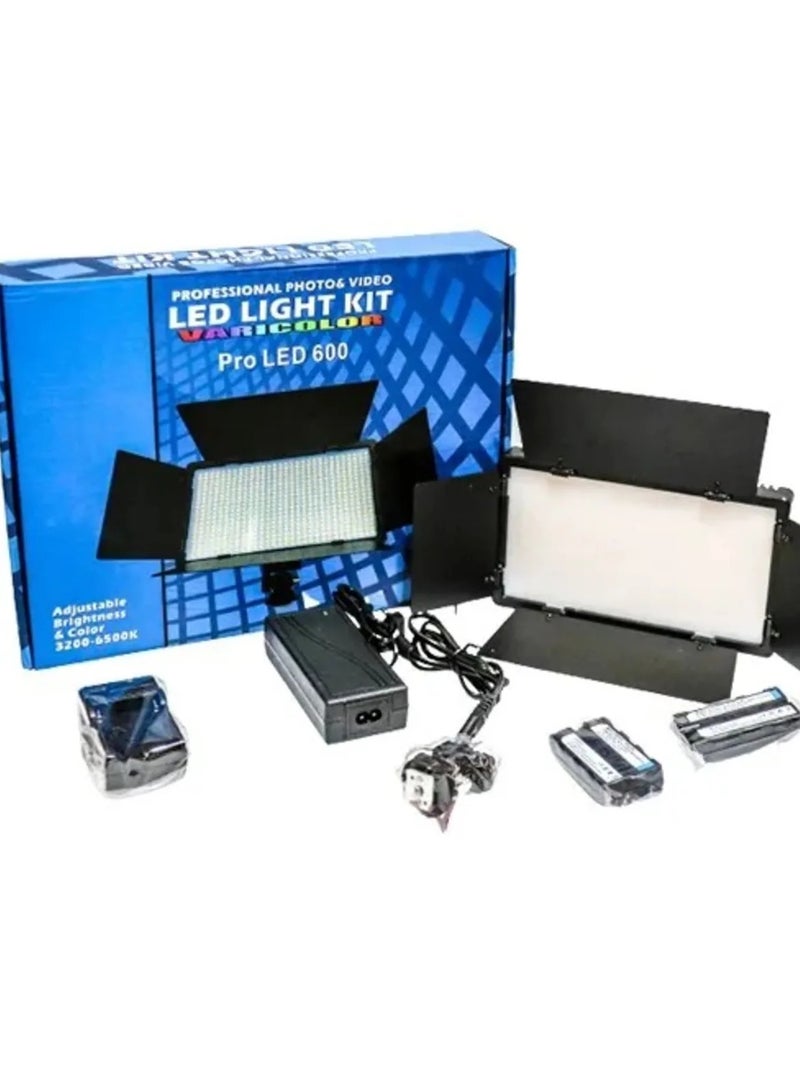 Professional Photo & Video Pro LED 600  Light Kit With battery - Image 2