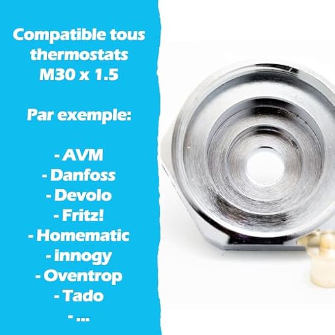 RADIATOR ADAPTER CONNECTOR M38X1.5 ONDAL STYLE TO M30 X 1.5 FOR THERMOSTAT/THERMOSTATIC HEAD M30X1.5 MALE - Image 3