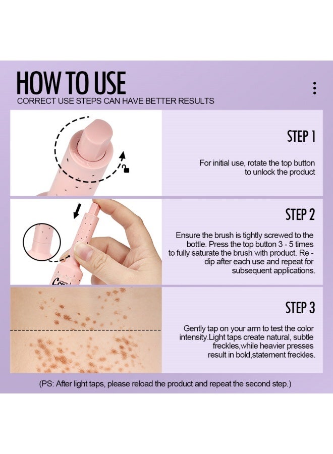 Anglicolor Freckle Stamp Pen, Natural-Looking, Sweat-Proof, Quick-Drying, Waterproof, Long-Lasting, All-day Makeup effect (#2.0 MEDIUM) - Image 5