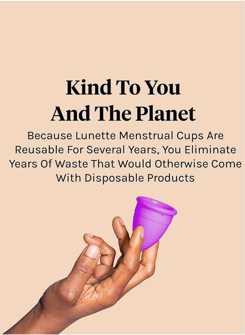 Lunette - Menstrual Cup Reusable Model 1 Menstrual Cup for Light Flow Blue - Image 1