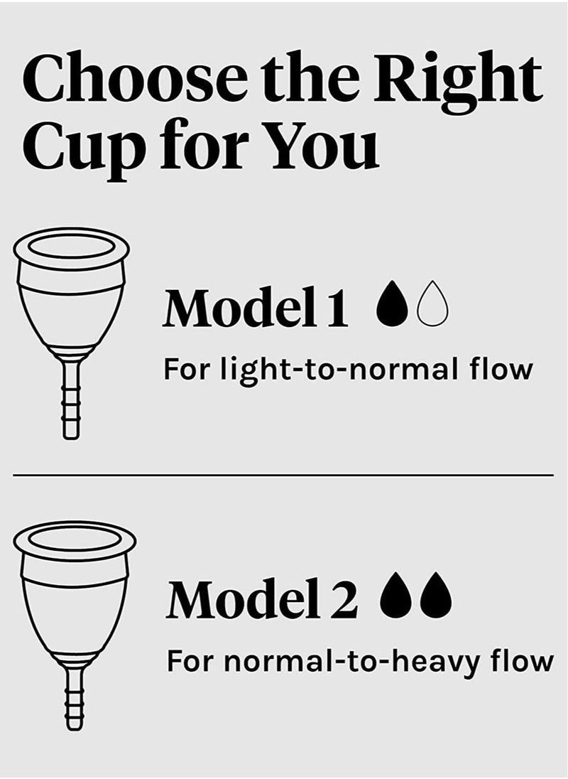 Lunette - Menstrual Cup Reusable Model 1 Menstrual Cup for Light Flow Blue - Image 1