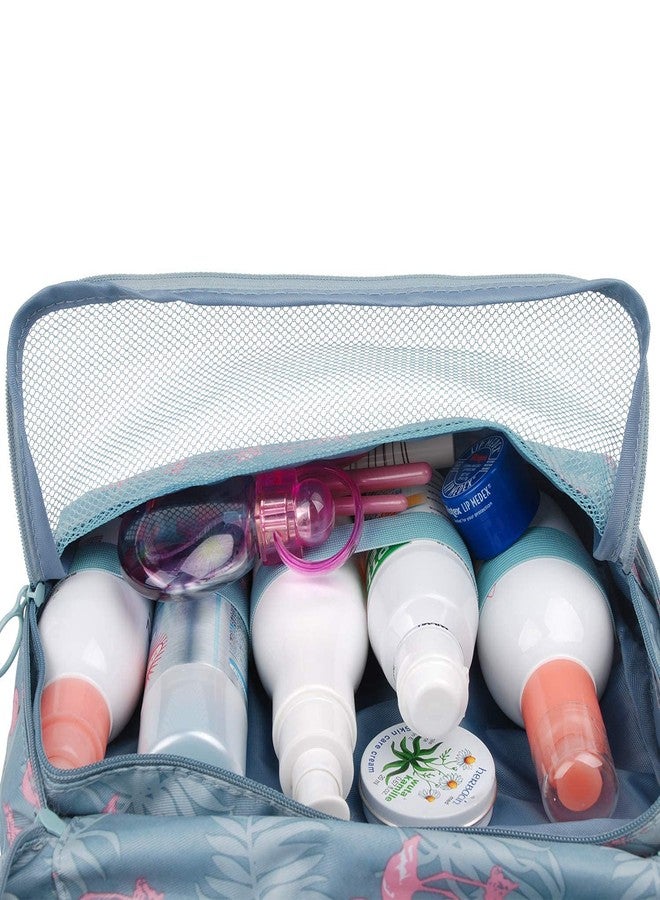WEELZONE Hanging Travel Toiletry Bag Cosmetic Make up Organizer Portable Makeup Pouch for Women and Girls Ladies Case Travelling Storage Inner Ware Up Brush Kit Holder Fashion Organiser - Image 4