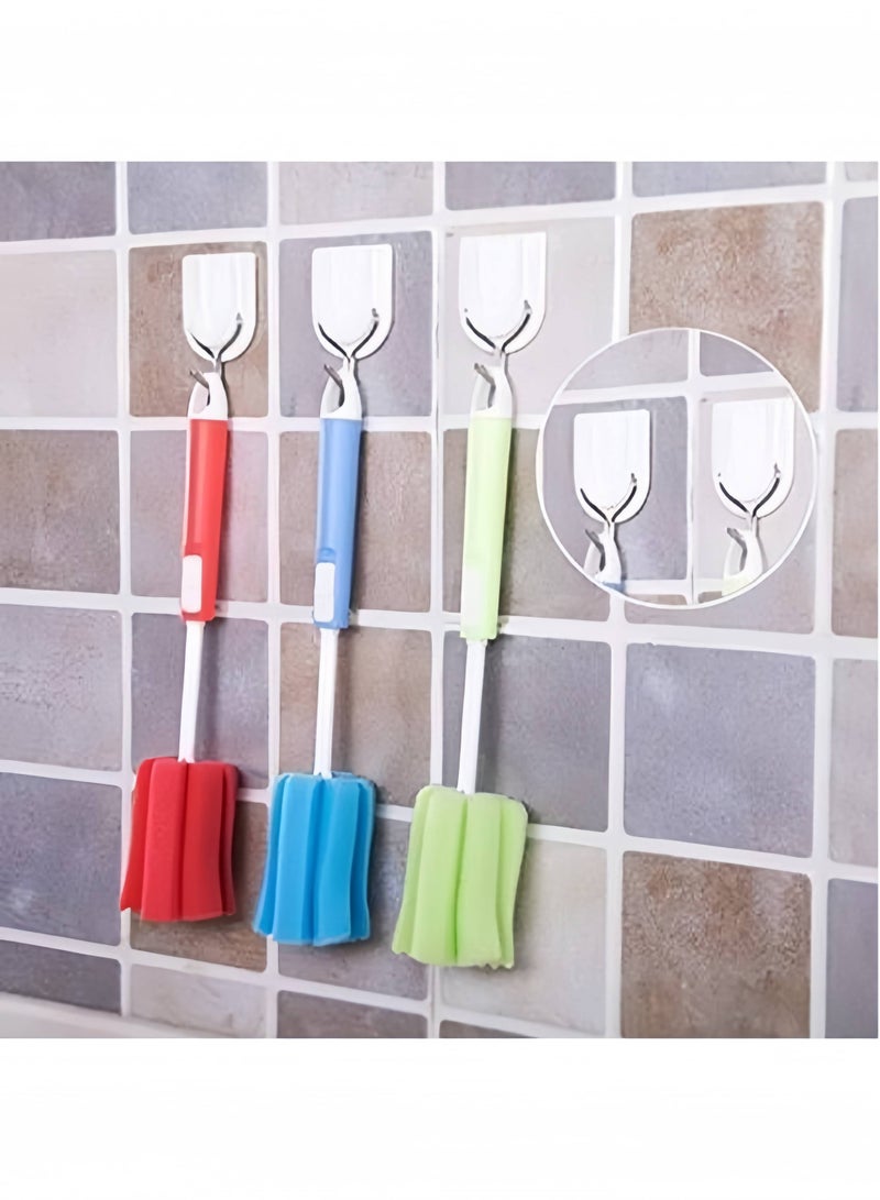 3PCS Dishwashing Foam Sponge Brush with Adjustable Long Handle Bottle Scrubber Cleaning Sponges Brushes Cleaner Soft for Baby Bottle Kitchen Clean Glasses Mugs Cups - Image 5