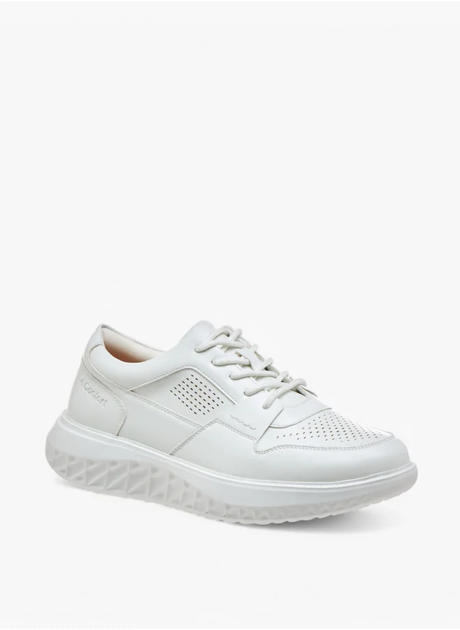 Le Confort Perforated Sneakers with Lace-Up Closure