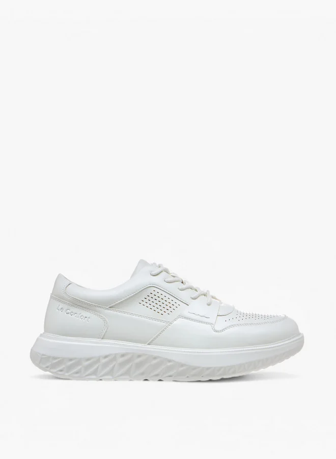 Le Confort Perforated Sneakers with Lace-Up Closure